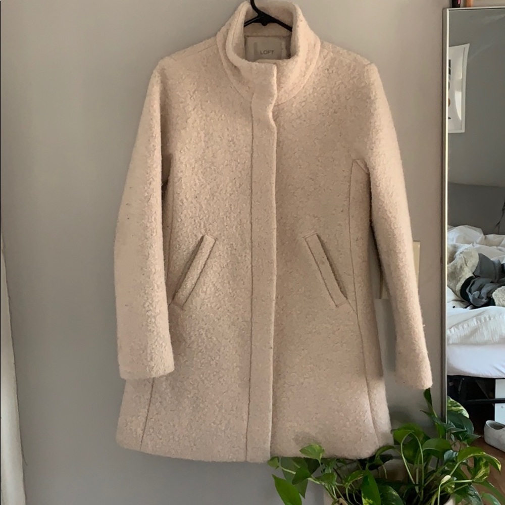 Loft wool coat in blush